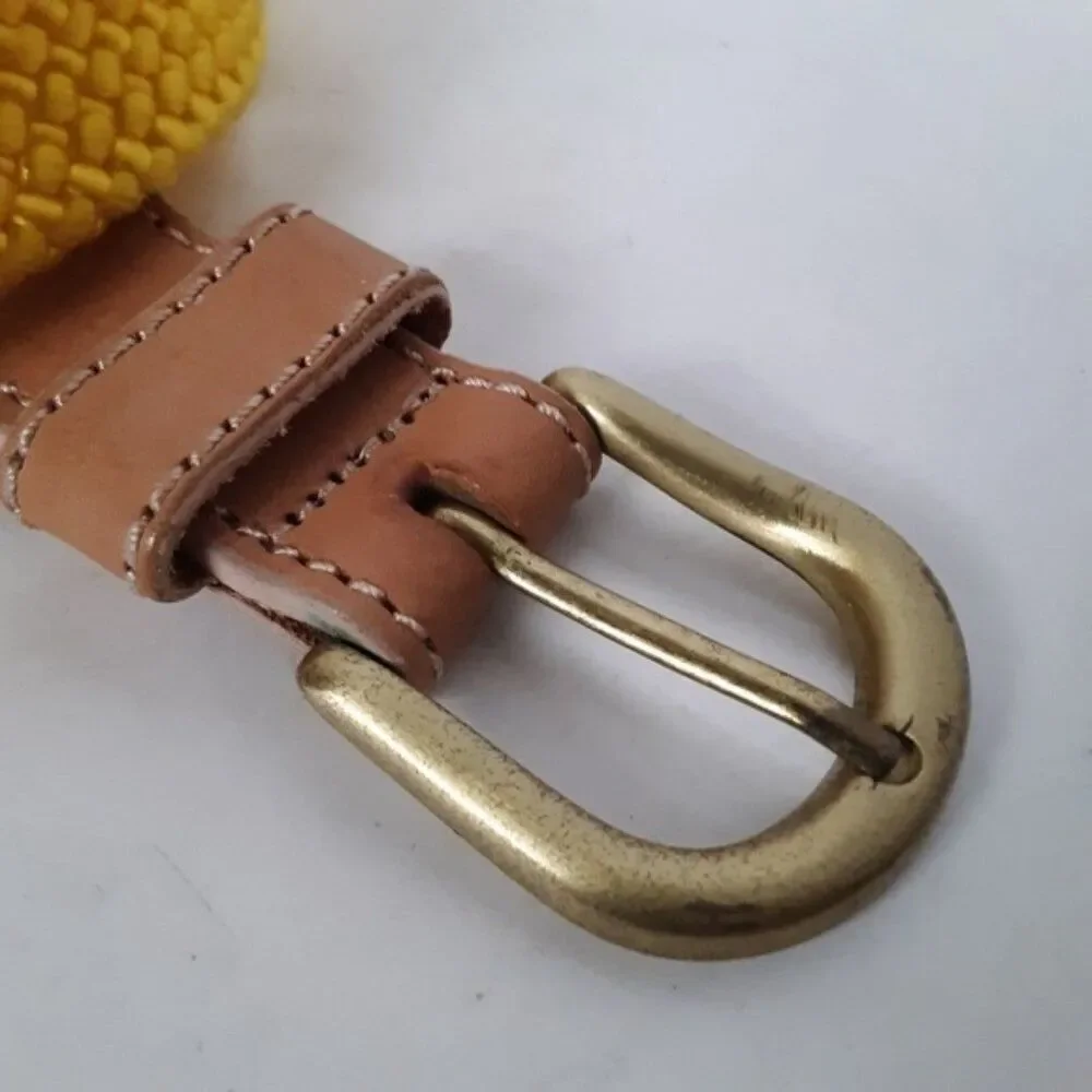 Liz Claiborne Vintage Women Freestyle Yellow Belt size L